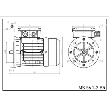 Silnik elektryczny 0,09kW 2800 obr/min. 56 B5